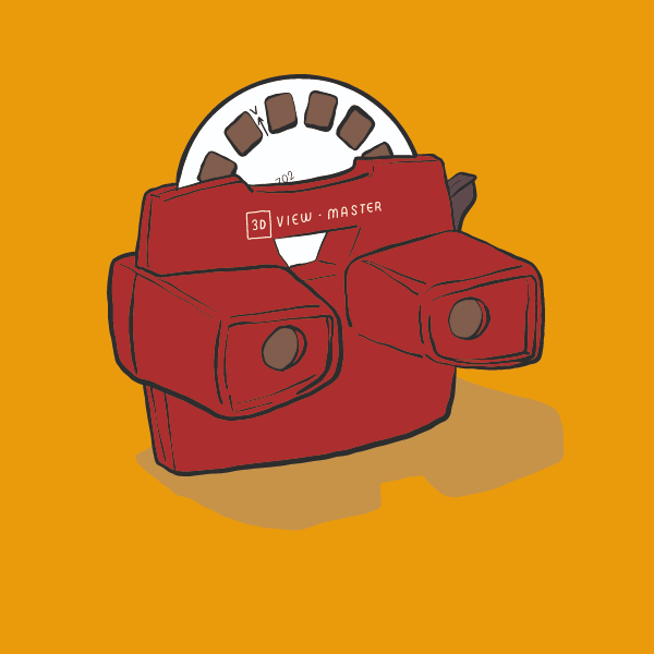 Icons, viewmaster, Illustration, Illustratie.