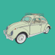 Volkswagen, Beetle, Vintage, Cars, Illustration, Illustratie