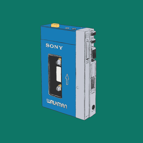 Sony, Walkman, Icons, 80's, Illustration, Illustratie